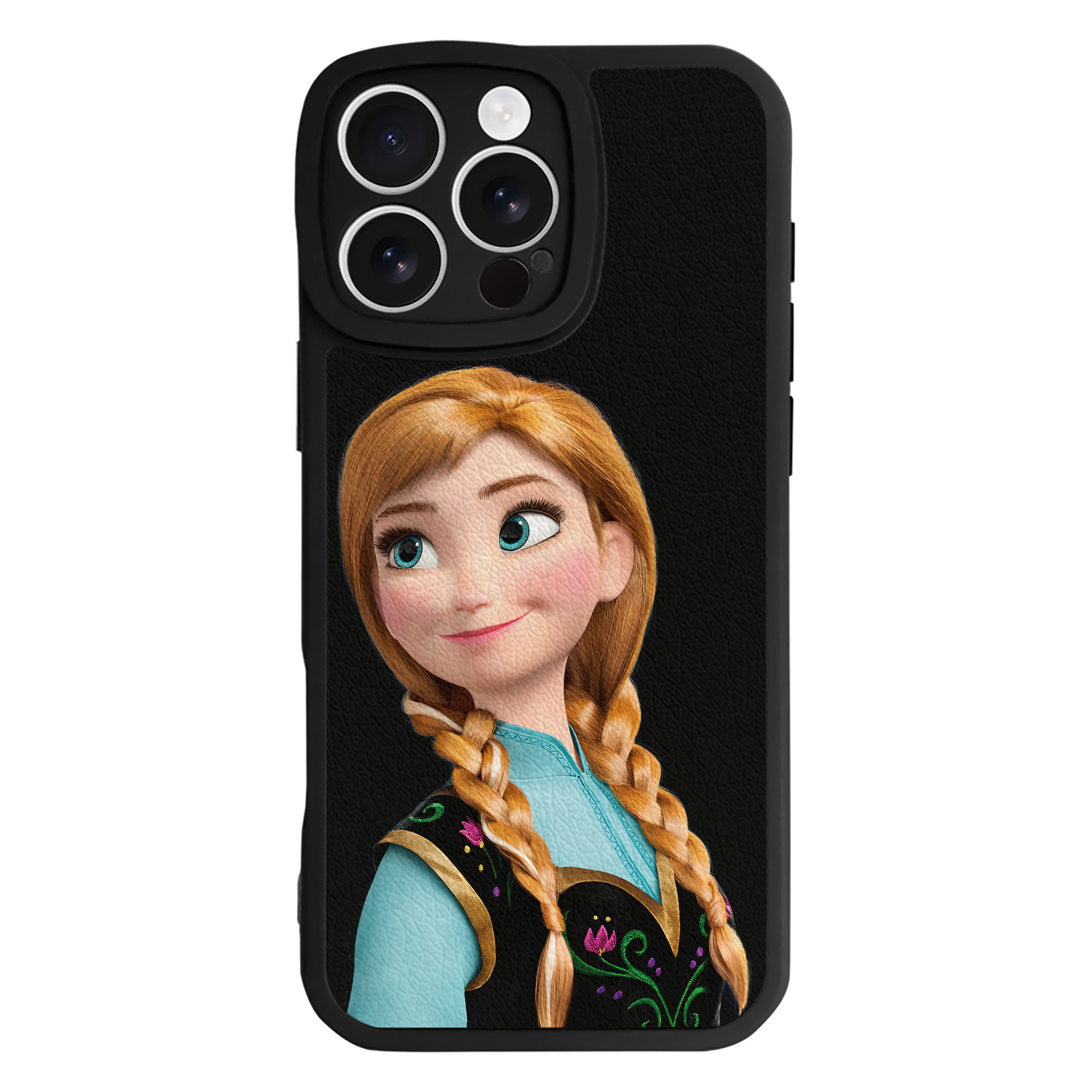 （画像用） アナと雪の女王 アンナ エルサ Frozen Anna Elsa 【iPhone 16シリーズ対応】シリコンスマホケース（レザー調） 材質：シリコン